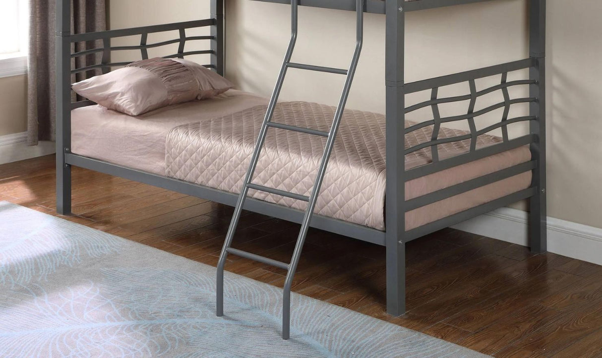 Coaster Crystal Two Twin Bunk Bed with Rustic Finish