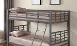 Coaster Crystal Two Twin Bunk Bed with Rustic Finish