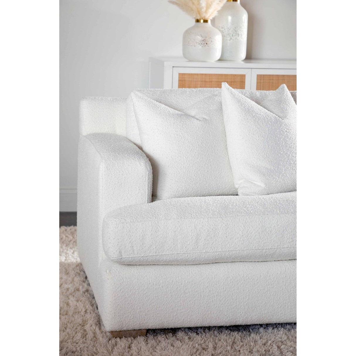 Essentials For Living Stitch & Hand - Upholstery Dean 92" California Casual Sofa 6604-3.BOU-SNO/NG