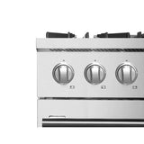 Forno Marco 30-inch Dual Fuel Range Stainless Steel, 4 Sealed Burners - 37,000 BTU, 4.32 cu.ft. True Convection Oven - FFSGS6197-30