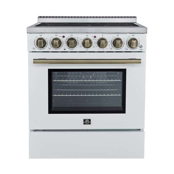 Forno Paolo 30" Freestanding Electric Range , 4.38 cu.ft. True Convection Oven - FFSEL6011-30