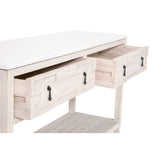 Essentials For Living Bella Antique Emerie 2-Drawer Entry Console 8016.WW-PNE/WHTQ