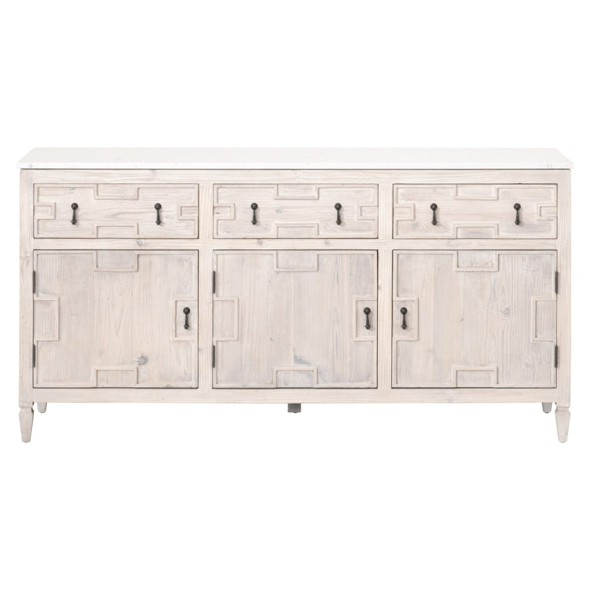 Essentials For Living Bella Antique Emerie Media Sideboard 8015.WW-PNE/WHTQ