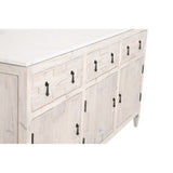 Essentials For Living Bella Antique Emerie Media Sideboard 8015.WW-PNE/WHTQ