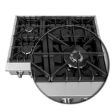 Forno Lseo 36-Inch Gas Range top, 6 Burners, Griddle in Stainless Steel - FCTGS5737-36