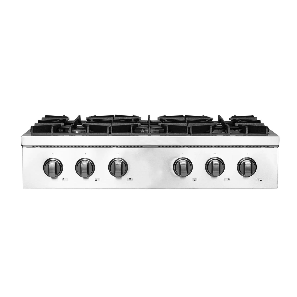 Forno Lseo 36-Inch Gas Range top, 6 Burners, Griddle in Stainless Steel - FCTGS5737-36