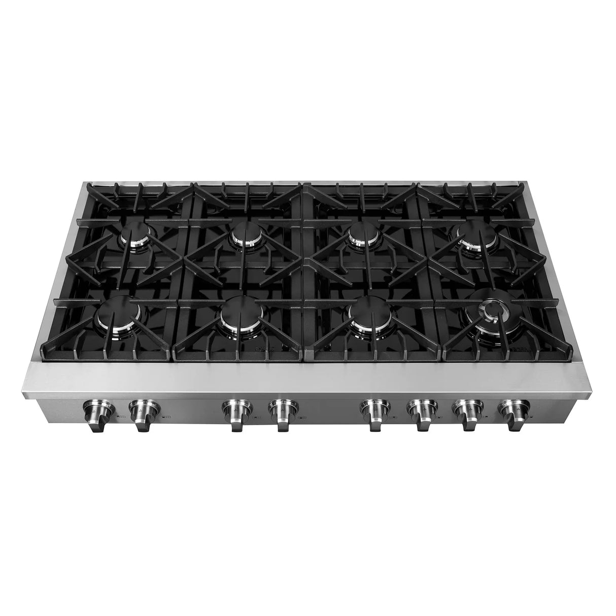 Forno Lseo 48-Inch Gas Range top, 8 Burners, Griddle in Stainless Steel - FCTGS5737-48