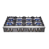 Forno Spezia 48-Inch Cooktop, 8 Burners. Wok Ring and Grill/Griddle in Stainless Steel - FCTGS5751-48