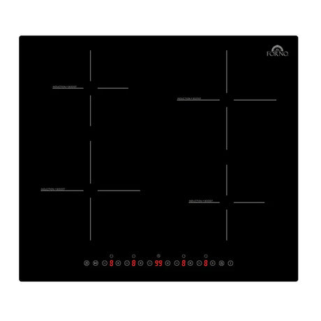 Forno Parco 24-Inch Induction Cooktop, 4 Zones, 7200W, Touch Control, 9 Power Levels & Boost Function - FCTIN0583-24