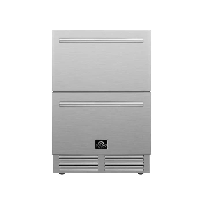 Forno Como 24" 4.87 cu.ft. Indoor/Outdoor Refrigerator Drawer in Stainless Steel - FDROD1611-24S