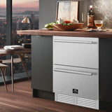 Forno Como 24" 4.87 cu.ft. Indoor/Outdoor Refrigerator Drawer in Stainless Steel - FDROD1611-24S