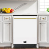 Forno Romano Espresso 24 in. Built-In Tall Tub, Top Control, White Dishwasher, 52 dBA, ENERGY STAR - FDWBI8035-24WHT