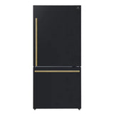 Forno Milano Espresso 31-Inch 17.2 cu. ft. Bottom Freezer Right Swing Door Refrigerator in Black (FFFFD1785-31BLK)