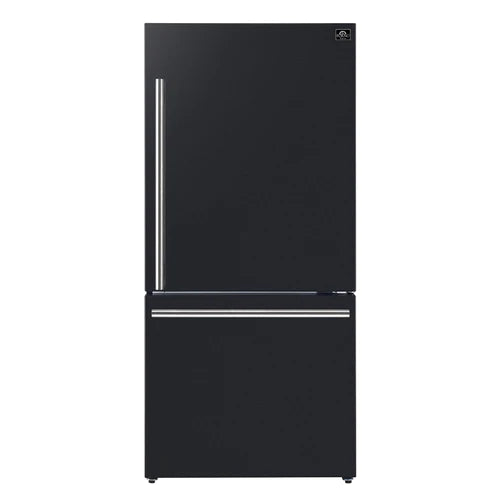 Forno Milano Espresso 31-Inch 17.2 cu. ft. Bottom Freezer Right Swing Door Refrigerator in Black (FFFFD1785-31BLK)