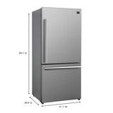 Forno Espresso 31" 17.2 cu. ft. Refrigerator and Bottom Freezer in Stainless Steel with Silver Handles, FFFFD1785-31S