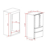 Forno 33 in. 19 cu.ft. French Door Refrigerator in Stainless Steel - FFFFD1907-33SB