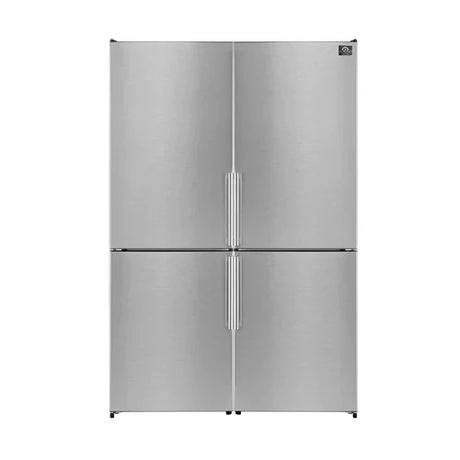 Forno Guardia 46.8-Inch 21.6 cu.ft. Side-by-Side Bottom Freezer Refrigerator in Stainless Steel (FFFFD1778-48)