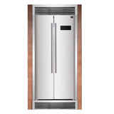 Forno 33" Built-In Refrigerator - Side-by-Side Doors - 15.6 cu.ft in Stainless Steel w Grille - FFRBI1805-37SG