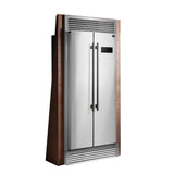 Forno 33" Built-In Refrigerator - Side-by-Side Doors - 15.6 cu.ft in Stainless Steel w Grille - FFRBI1805-37SG