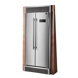 Forno 33" Built-In Refrigerator - Side-by-Side Doors - 15.6 cu.ft in Stainless Steel w Grille - FFRBI1805-37SG