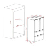 Forno 36 in. 19 cu.ft. French Door Refrigerator in Stainless Steel - FFRBI1820-36SB