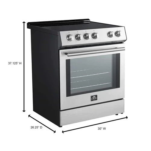 Forno Leonardo Espresso 30-Inch 5.0 cu. Ft. Slide-In Electric Range (FFSEL6012-30)