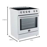 Forno Leonardo Espresso 30-Inch Slide-In White Induction Range - FFSIN0982-30WHT