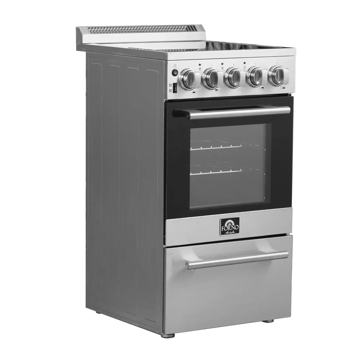 Forno 20" Pallerano Electric Range with 4 Burners in Stainless Steel - FFSEL6052-20