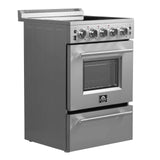 Forno 24" Loiano Electric Range with 4 Burners in Stainless Steel - FFSEL6090-24