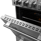 Forno 24" Pro-Style Electric Range with 4 Burners in Stainless Steel - FFSEL6069-24