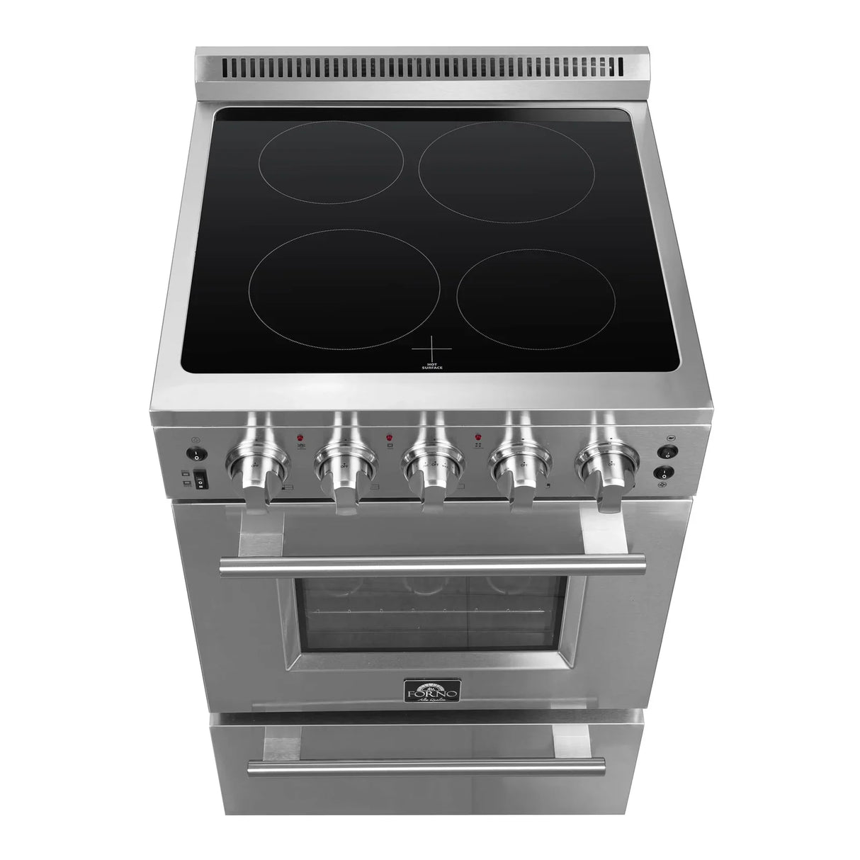 Forno 24" Loiano Electric Range with 4 Burners in Stainless Steel - FFSEL6090-24