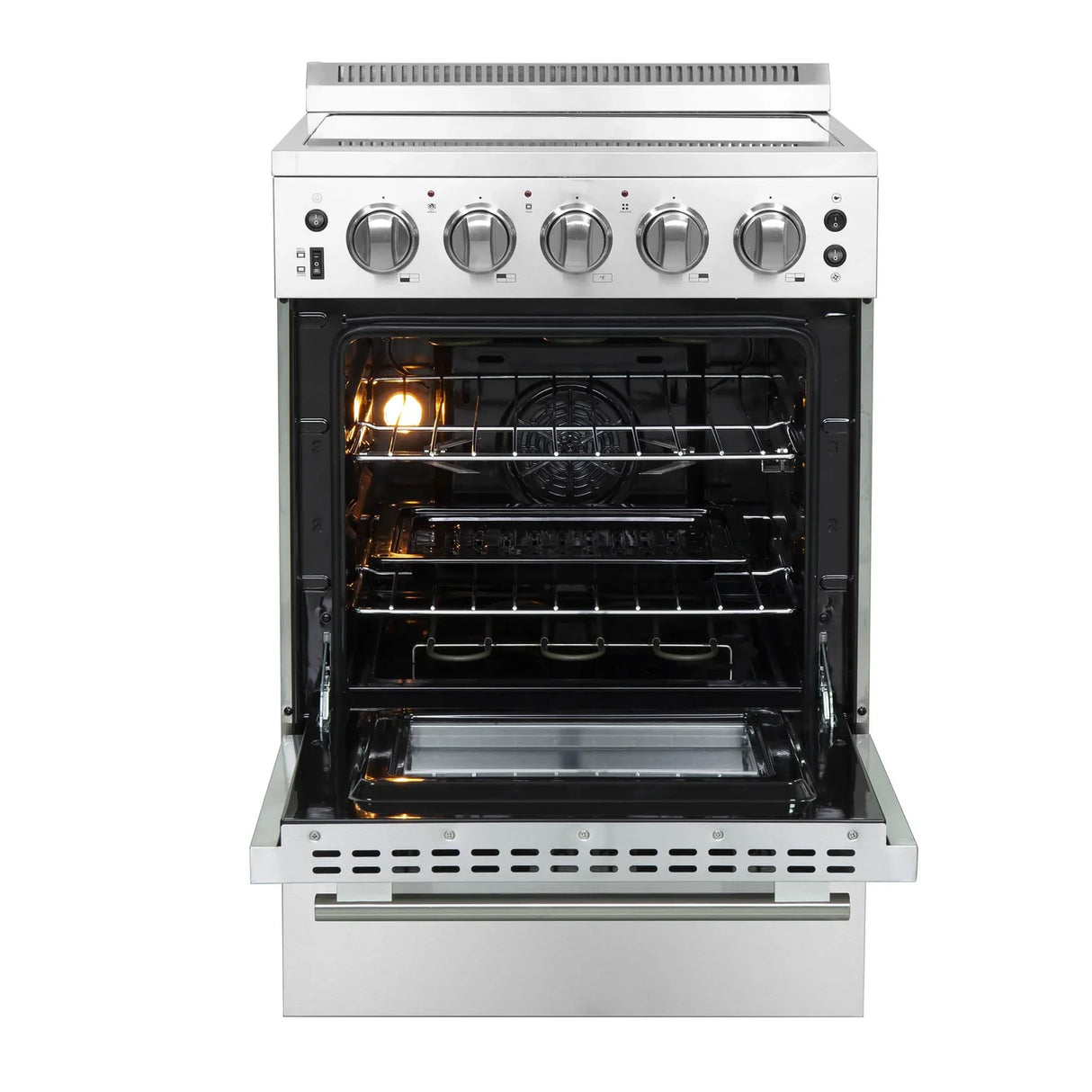 Forno 24" Pro-Style Electric Range with 4 Burners in Stainless Steel - FFSEL6069-24