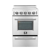 Forno 24" Pro-Style Electric Range with 4 Burners in Stainless Steel - FFSEL6069-24