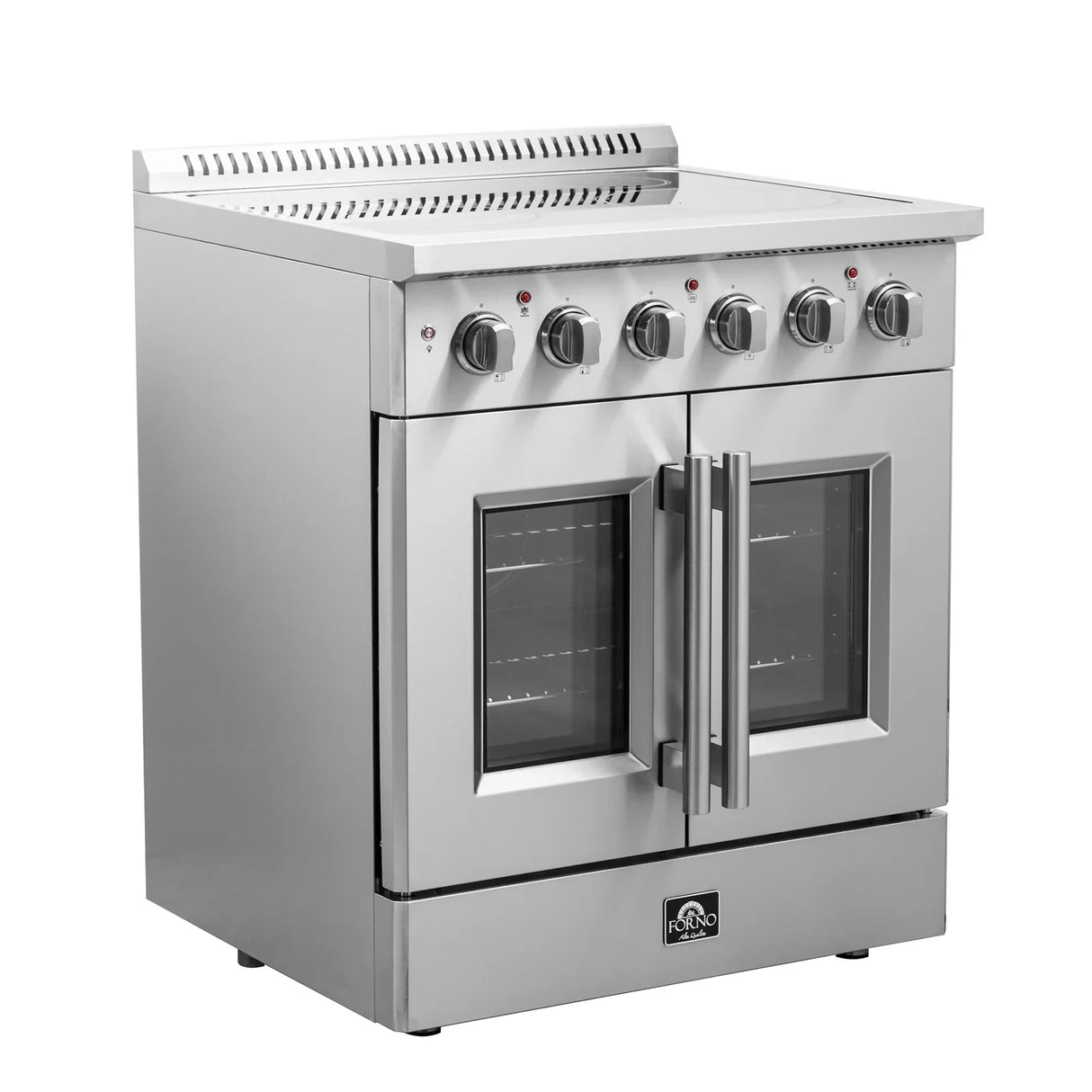 Forno Galiano 30" French Door Electric Range with Convection Oven in Stainless Steel - FFSEL6917-30