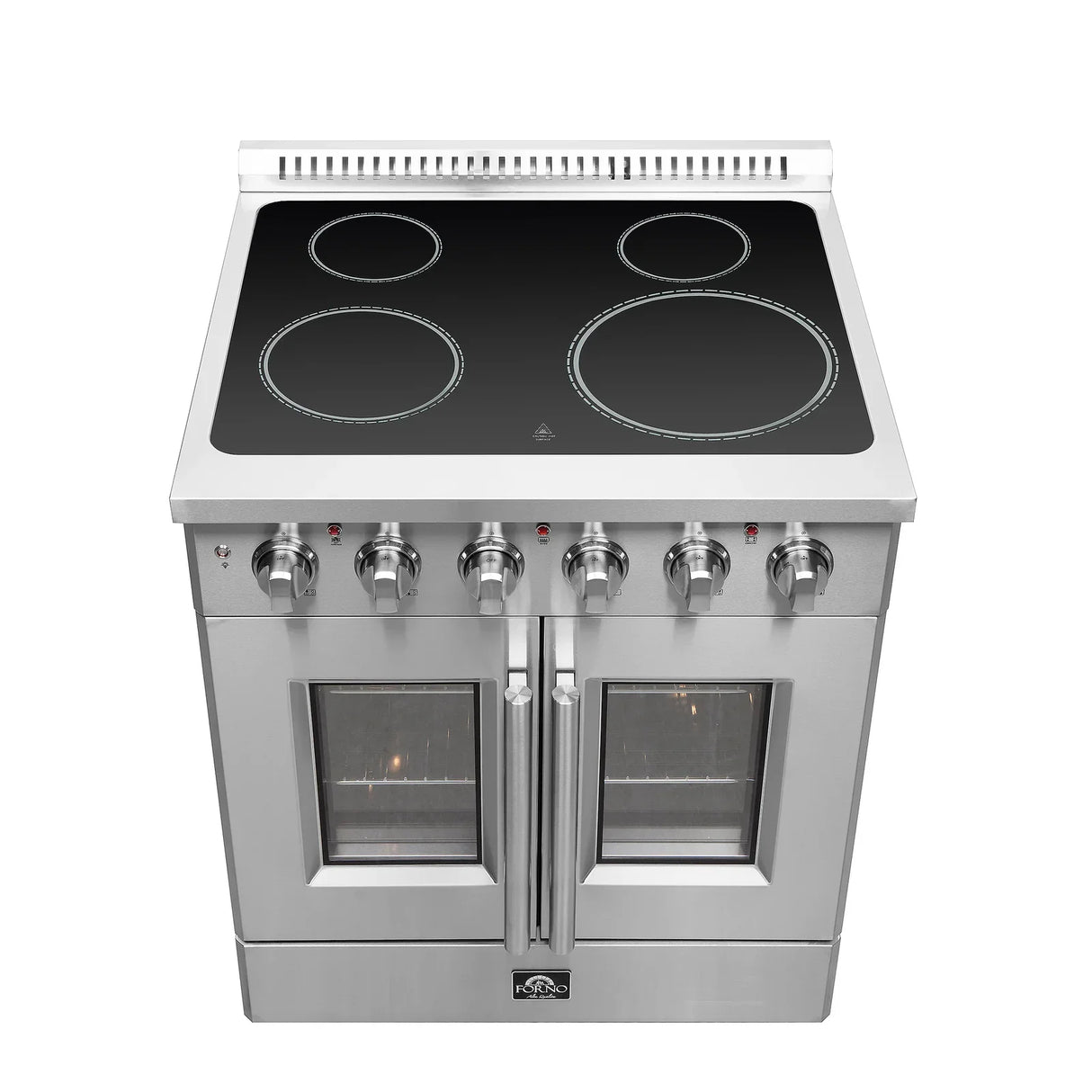 Forno Galiano 30" French Door Electric Range with Convection Oven in Stainless Steel - FFSEL6917-30