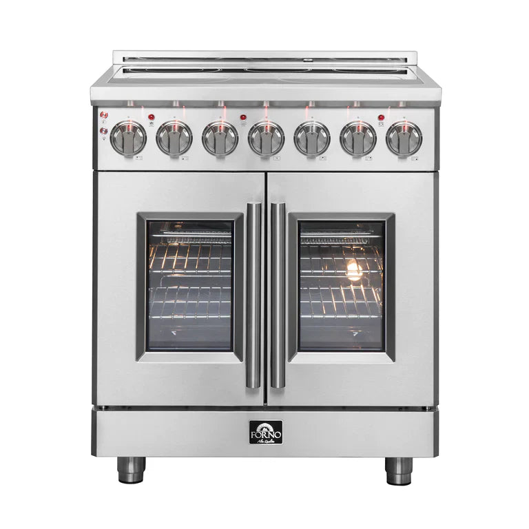 Forno 30" Freestanding French Door Electric Range with 5 Elements, FFSEL6955-30