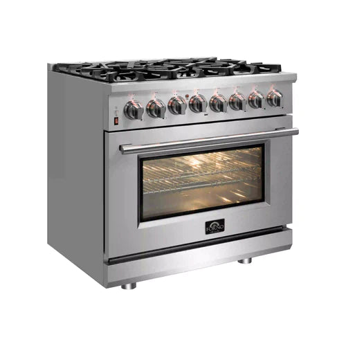 Forno Massimo 30-Inch Dual Fuel Range in Stainless Steel (FFSGS6125-30)