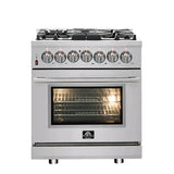 Forno Massimo 30-Inch Dual Fuel Range in Stainless Steel (FFSGS6125-30)