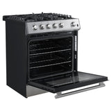 Forno Leonardo Espresso 30" Stainless Steel Gas Range, 5 Burners, 39 500 BTU, 5 cu.ft. Convection Oven - FFSGS1116-30S