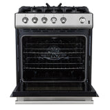 Forno Leonardo Espresso 30" Stainless Steel Gas Range, 5 Burners, 39 500 BTU, 5 cu.ft. Convection Oven - FFSGS1116-30S