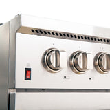 Forno 48" Galiano Dual Fuel Range - Gas Cooktop with 240v Electric Oven - 8 Burners, Griddle, and Double Oven  - FFSGS6156-48