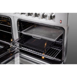 Forno Galiano 60" Gold Professional Freestanding Gas Surface Dual Fuel 240V Electric oven Range - FFSGS6156-60