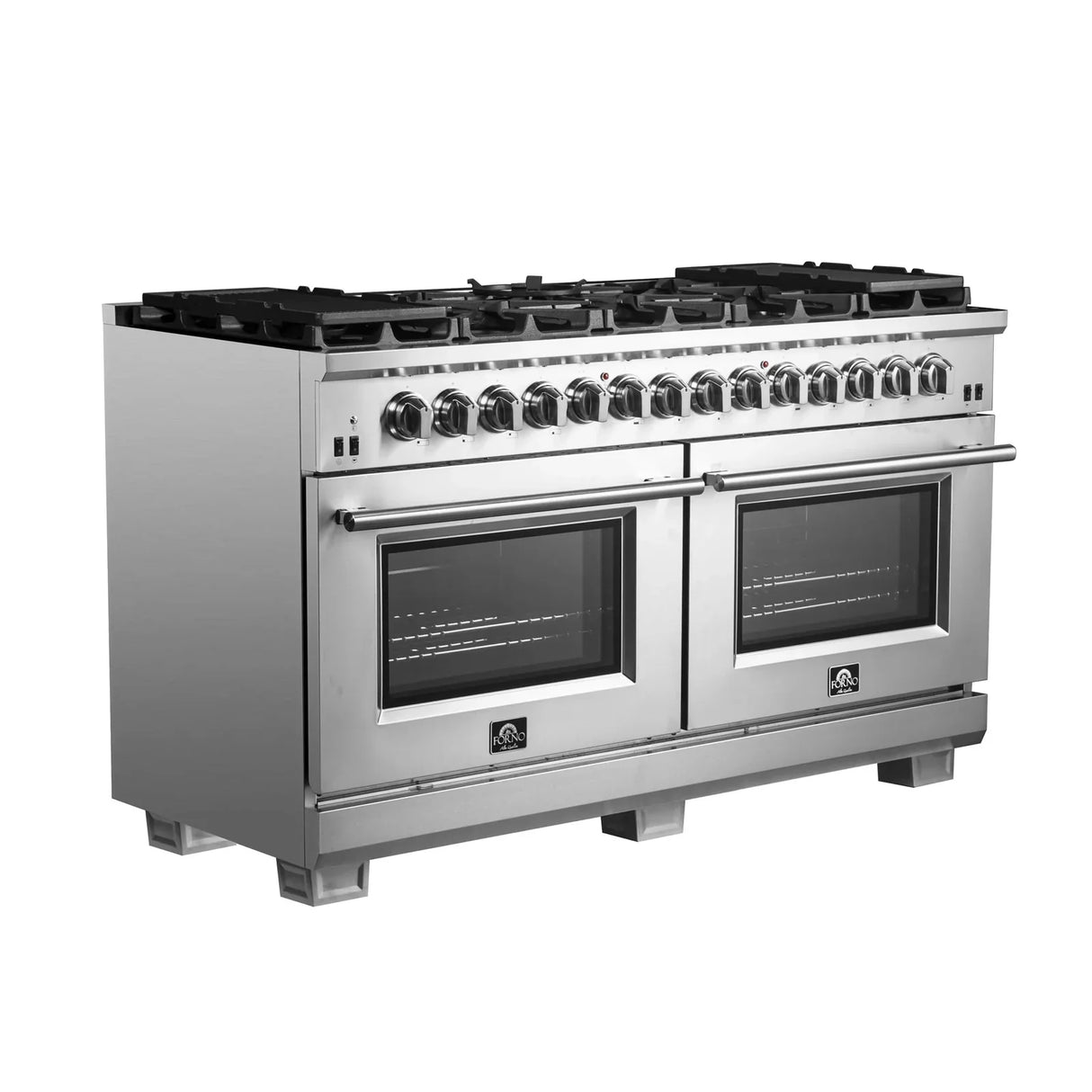 Forno 60" Capriasca Dual Fuel Range with 240v Electric Oven - 10 Sealed Burners and 200,000 BTUs - FFSGS6187-60