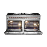 Forno 60" Capriasca Dual Fuel Range with 240v Electric Oven - 10 Sealed Burners and 200,000 BTUs - FFSGS6187-60