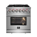 Forno Lseo 30" Gas Range with 5 Burners and Convection Oven - FFSGS6239-30