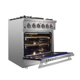 Forno Lseo 30" Gas Range with 5 Burners and Convection Oven - FFSGS6239-30