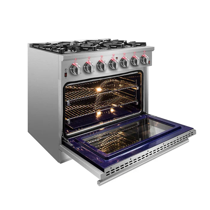 Forno Massimo 36-Inch Gas Range in Stainless Steel - FFSGS6239-36