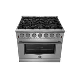 Forno Massimo 36-Inch Gas Range in Stainless Steel - FFSGS6239-36