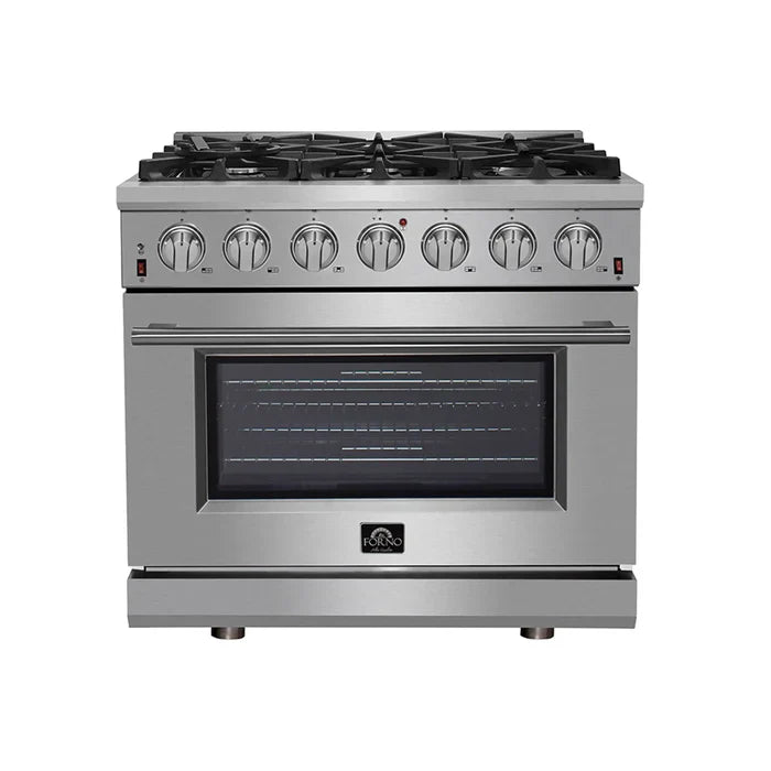 Forno Massimo 36-Inch Gas Range in Stainless Steel - FFSGS6239-36