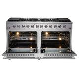 FORNO 60" Galiano Gold Professional Freestanding Gas Range - FFSGS6244-60